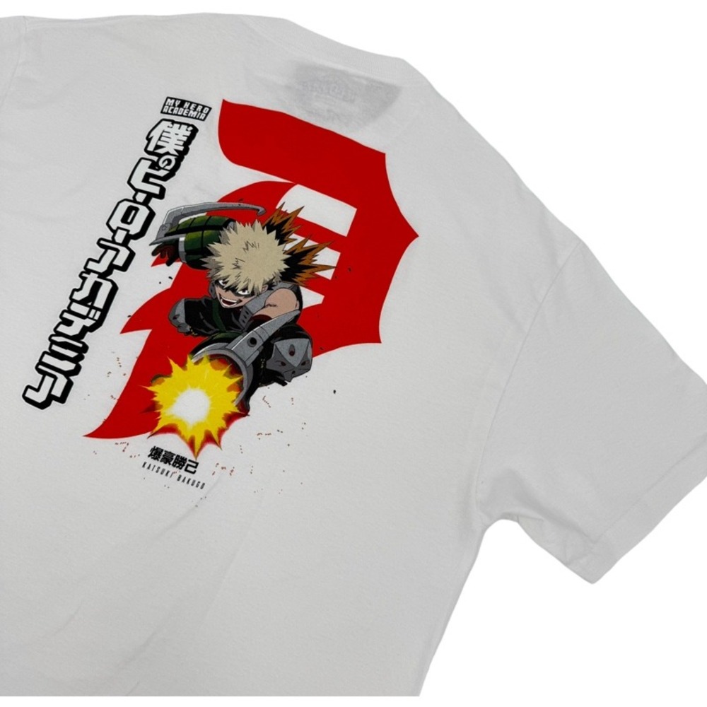 PRIMITIVE NEW XL My Hero Academia Katsuki Bakugo T-Shirt White Graphic Anime Tee